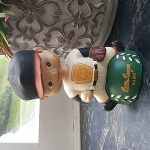 Vintage 1960's LEGO Bobblehead Little League Baseball Bank Japan Fine Quality